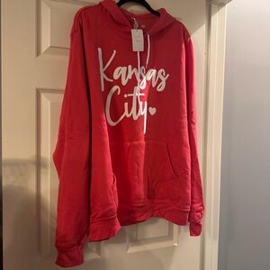 Bella Canvas Red Kansas Hoodie
